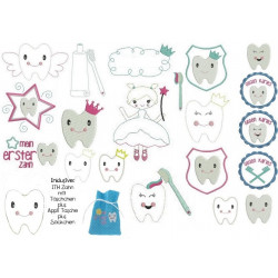 Stickserie - Zähne inkl. ITH Motive